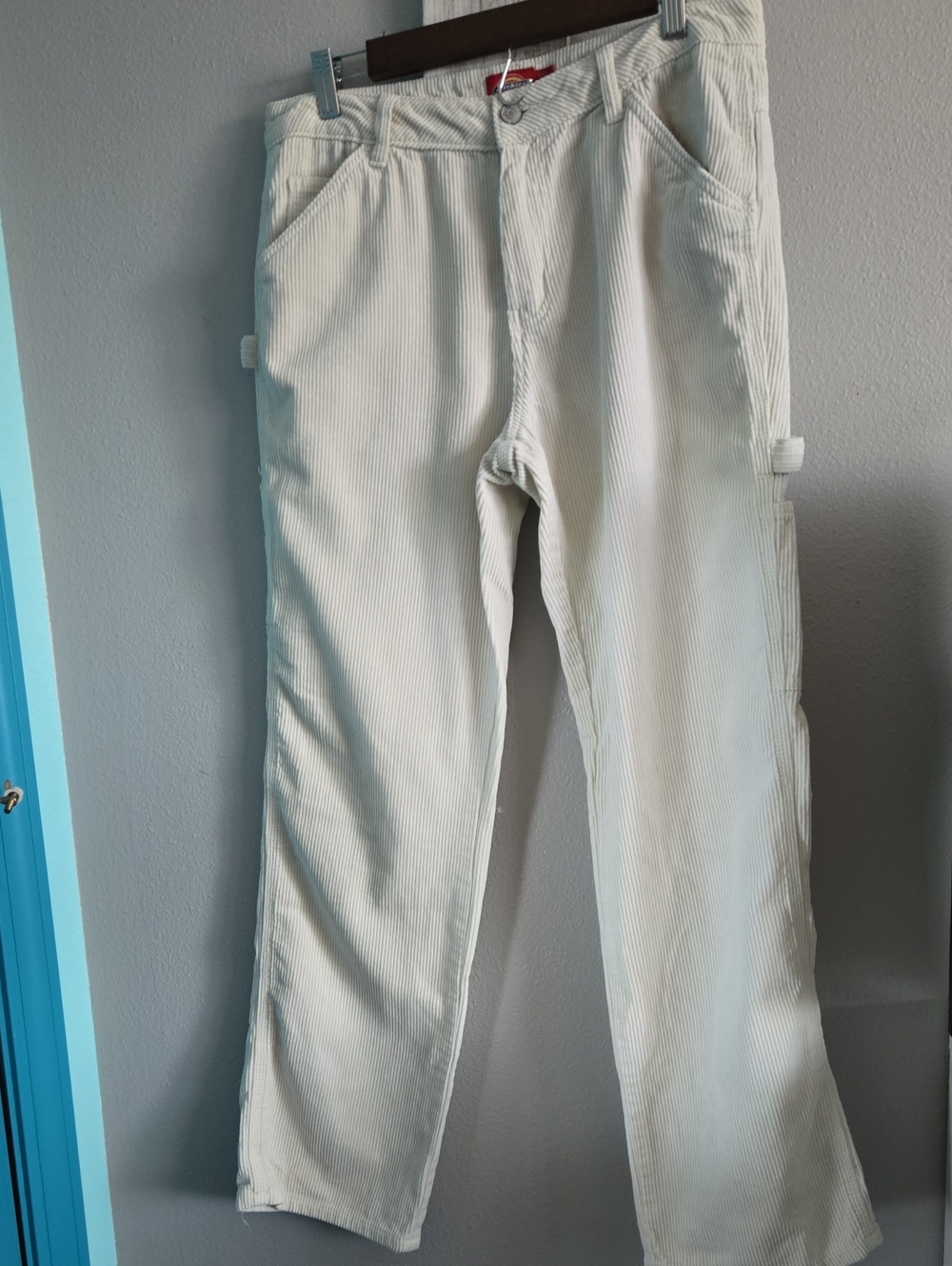 Womens' Dickies Cream Corduroy Work Pants